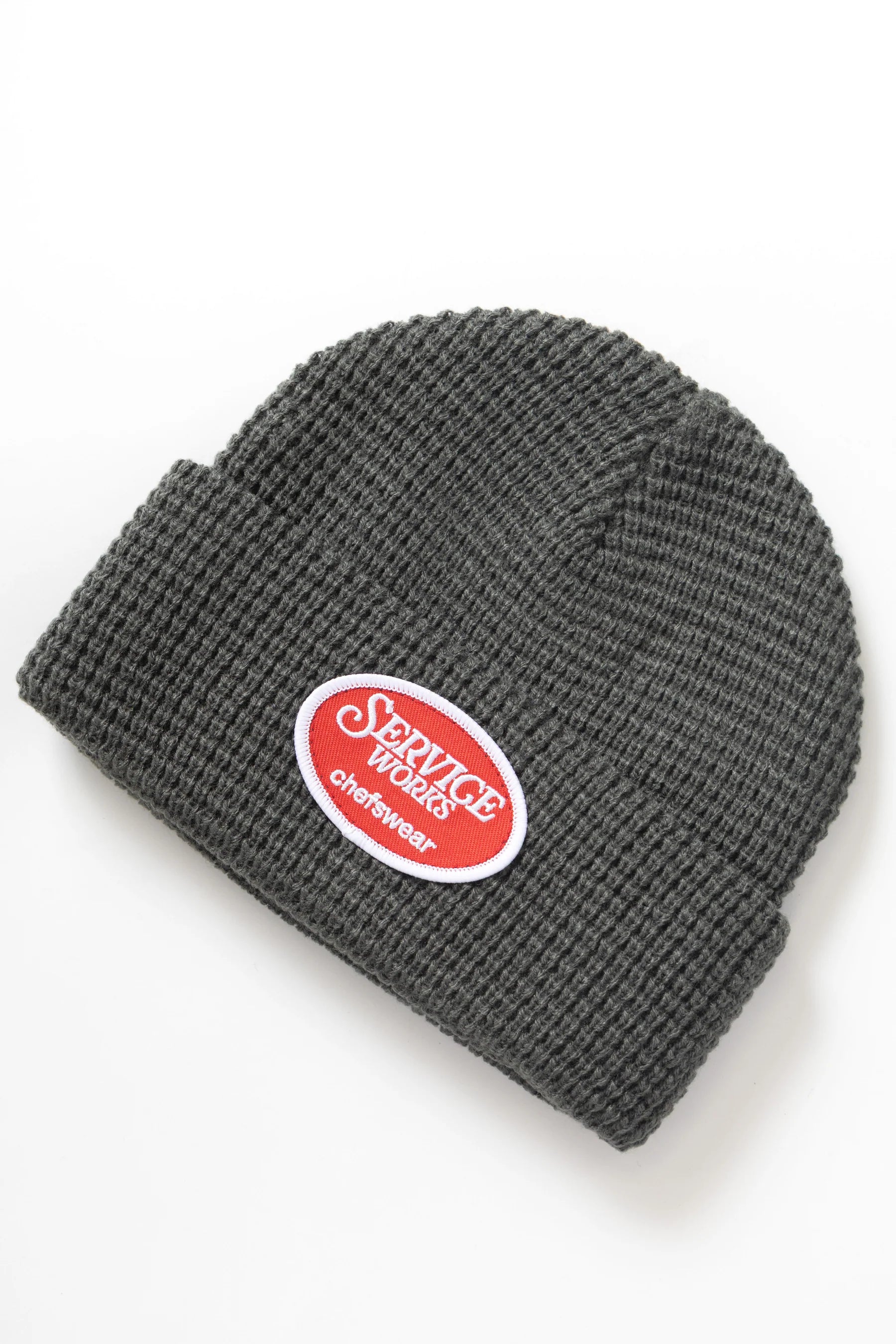 SERVICE WORKS WAFFLE PATCH BEANIE - GREY