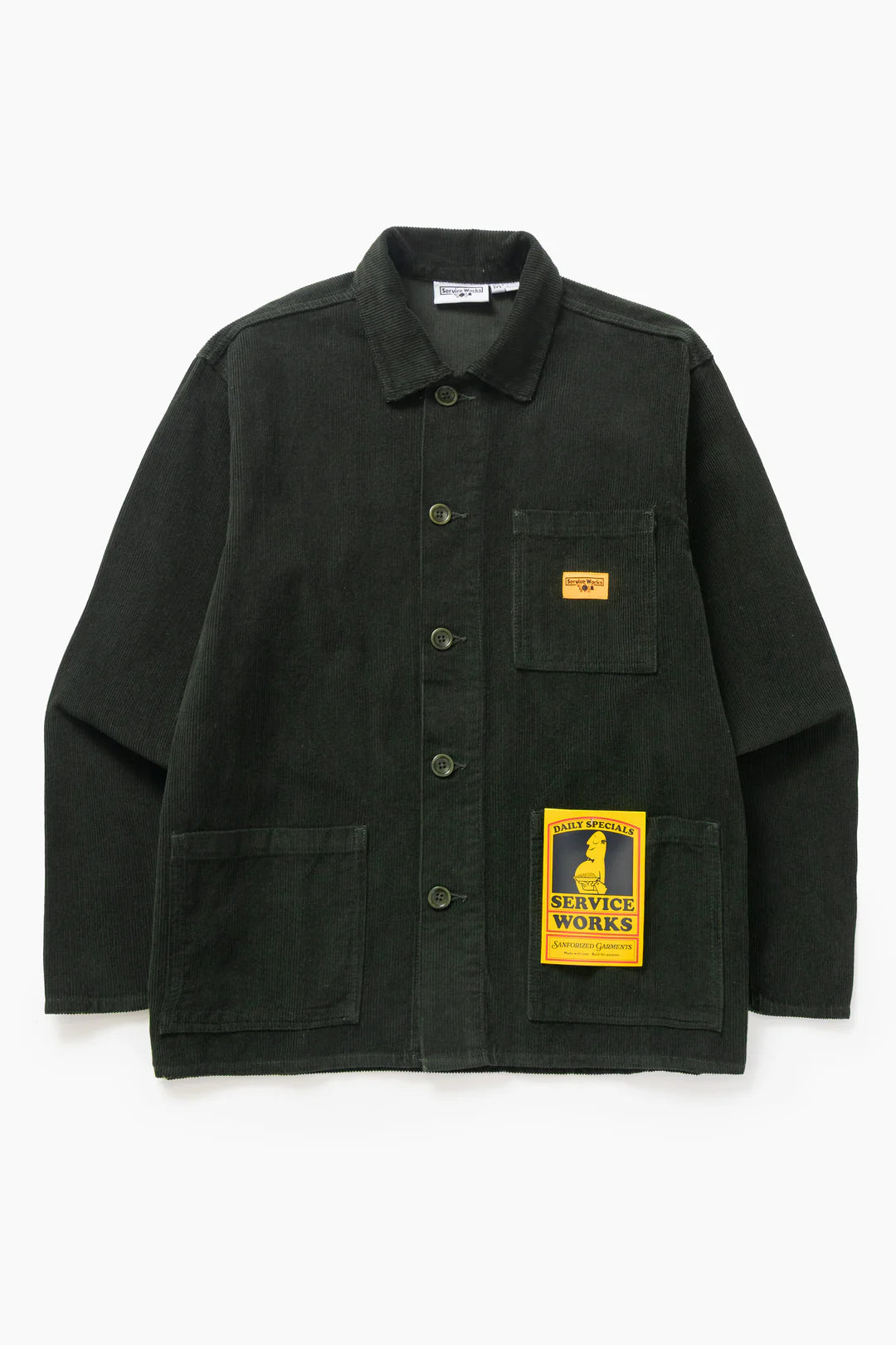 SERVICE WORKS CORDUROY CHORE SHIRT - COPPICE