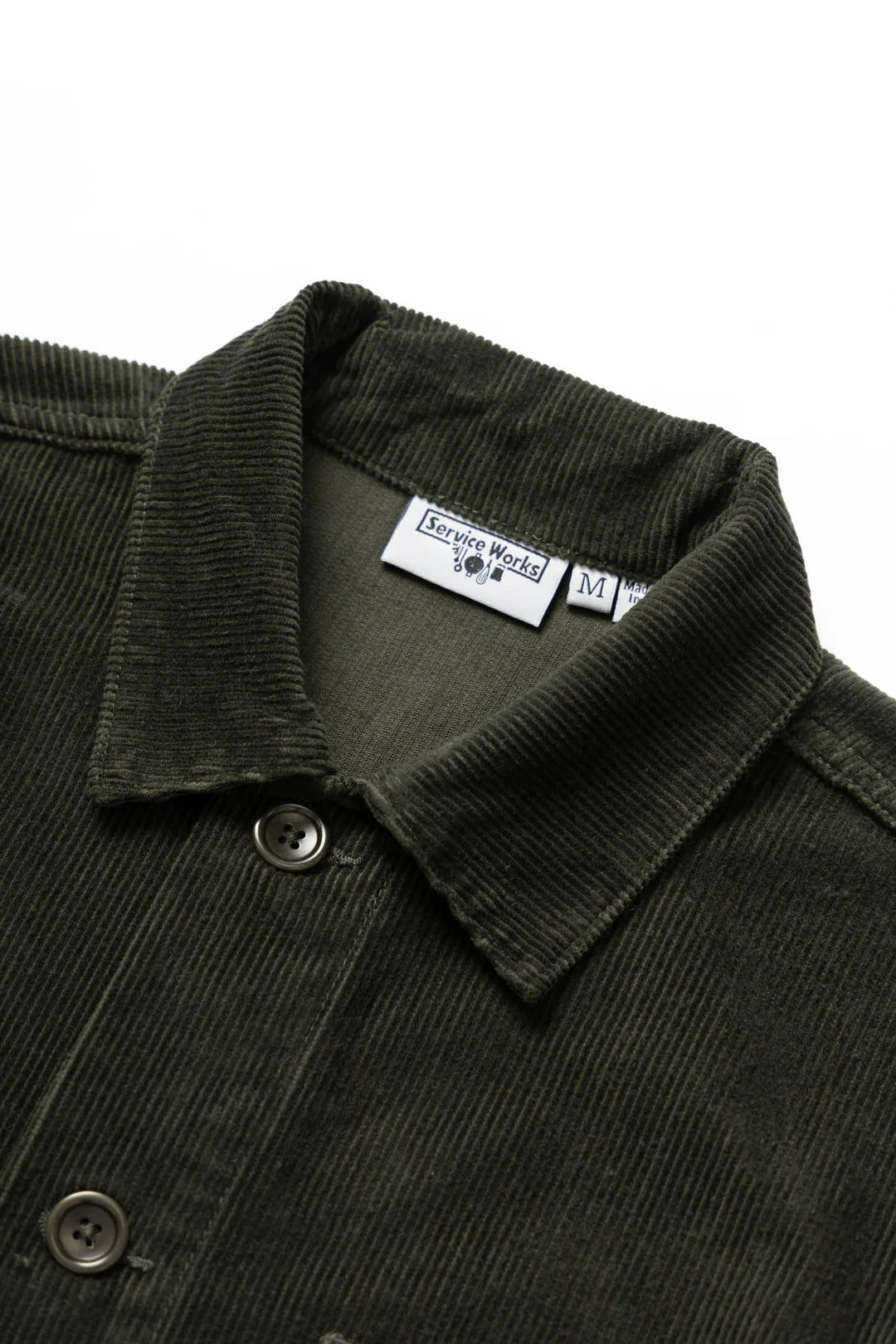 SERVICE WORKS CORDUROY CHORE SHIRT - COPPICE