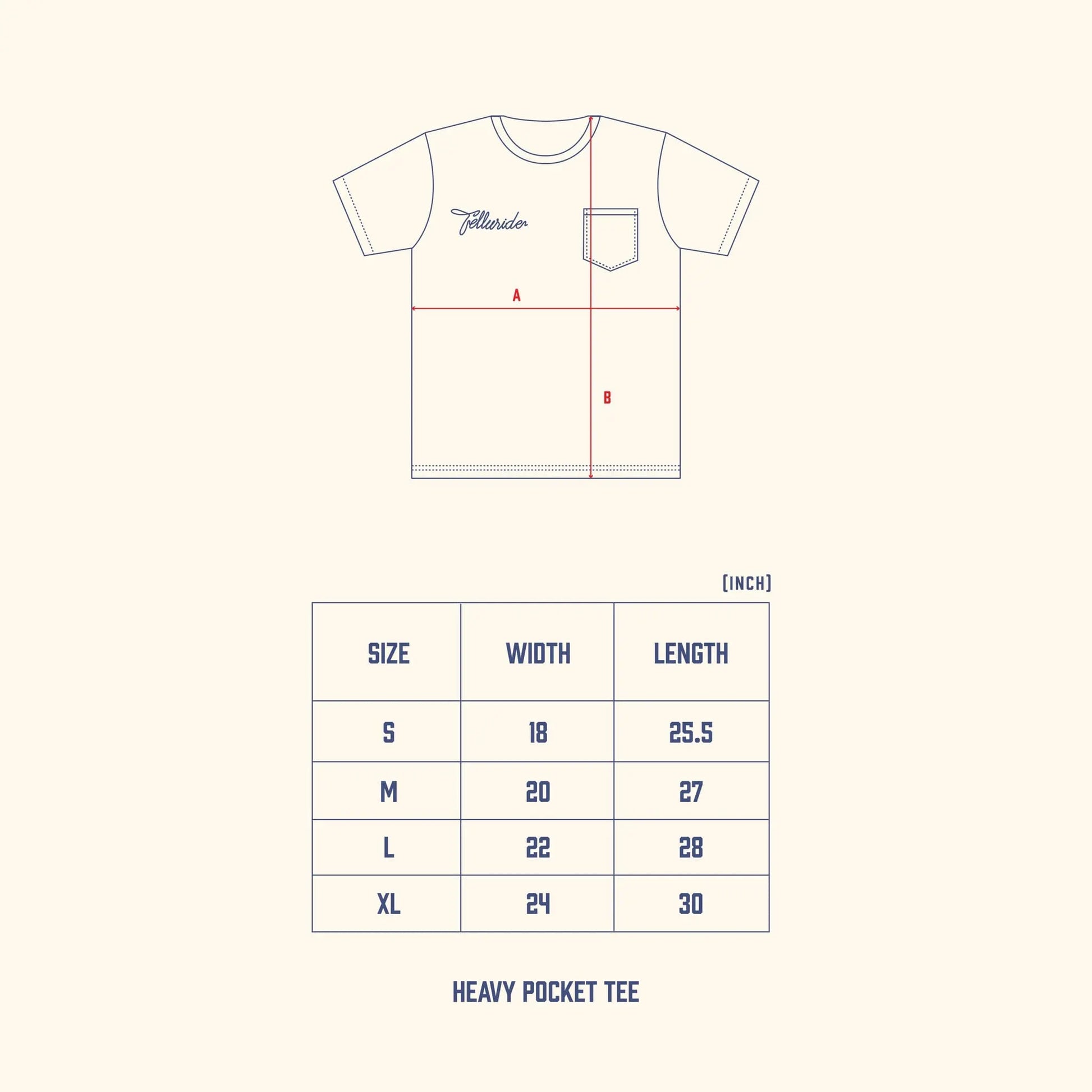 TELLURIDE HEAVY POCKET T-SHIRT - BLUE