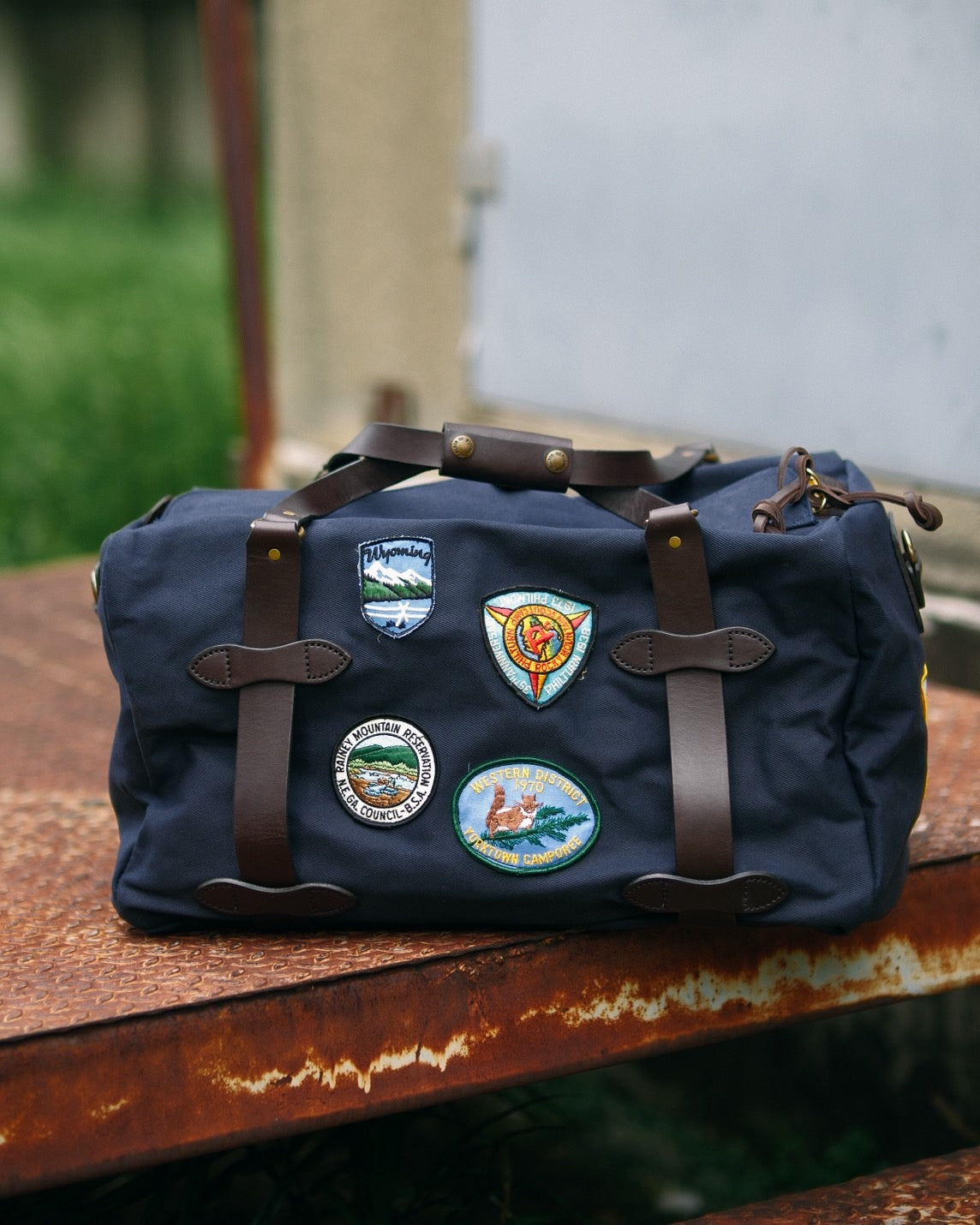 FILSON DUFFLE MEDIUM WITH PATCH - NAVY