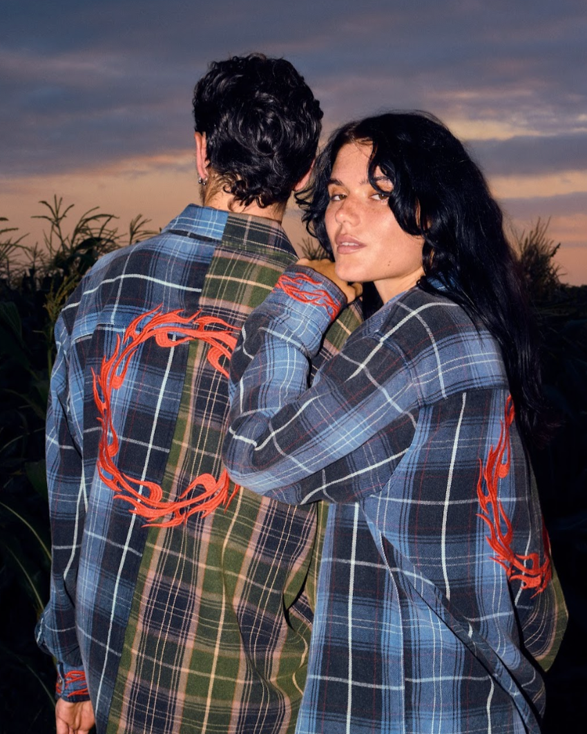 DEUS EX MACHINA GENESIS EMBRO FLANNEL - BLUE CHECK