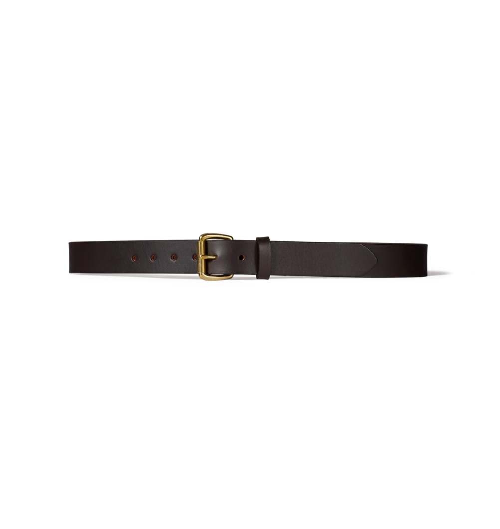 Filson 1 1/4 Bridle Leather Belt — Brown — front view
