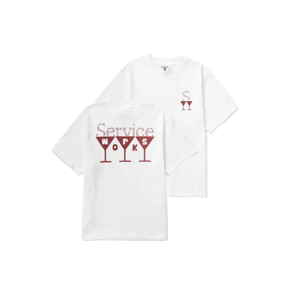 SERVICE WORKS MARTINI TEE - WHITE