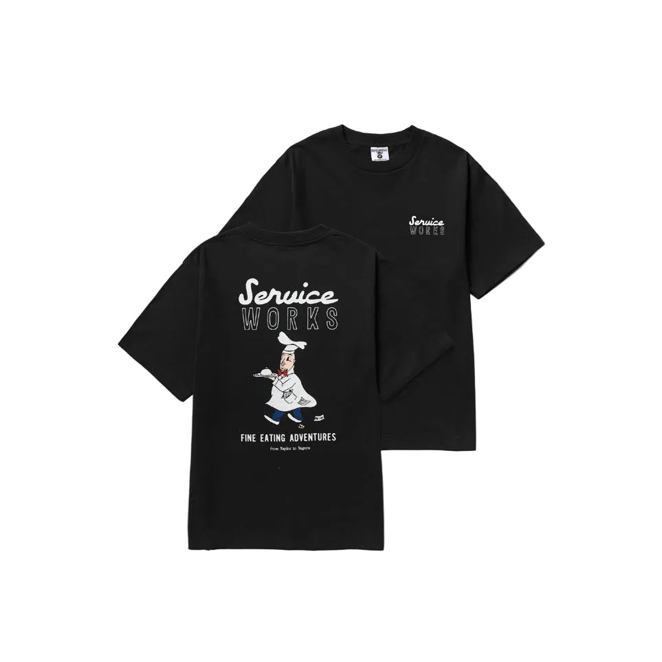 SERVICE WORKS EATING ADVENTURES TEE - BLACK