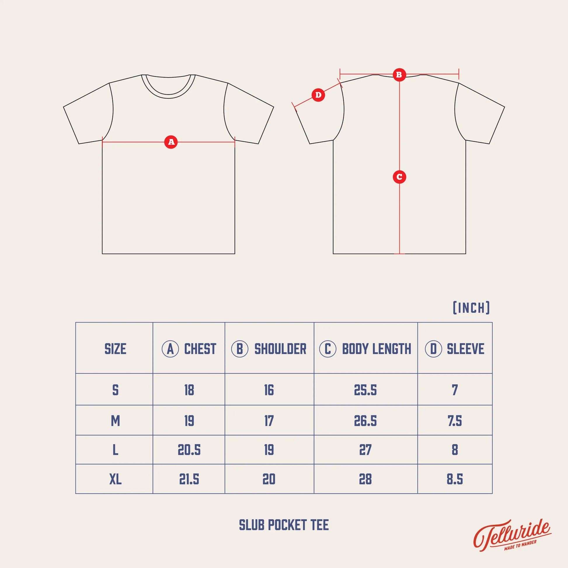 TELLURIDE SLUB POCKET TEE