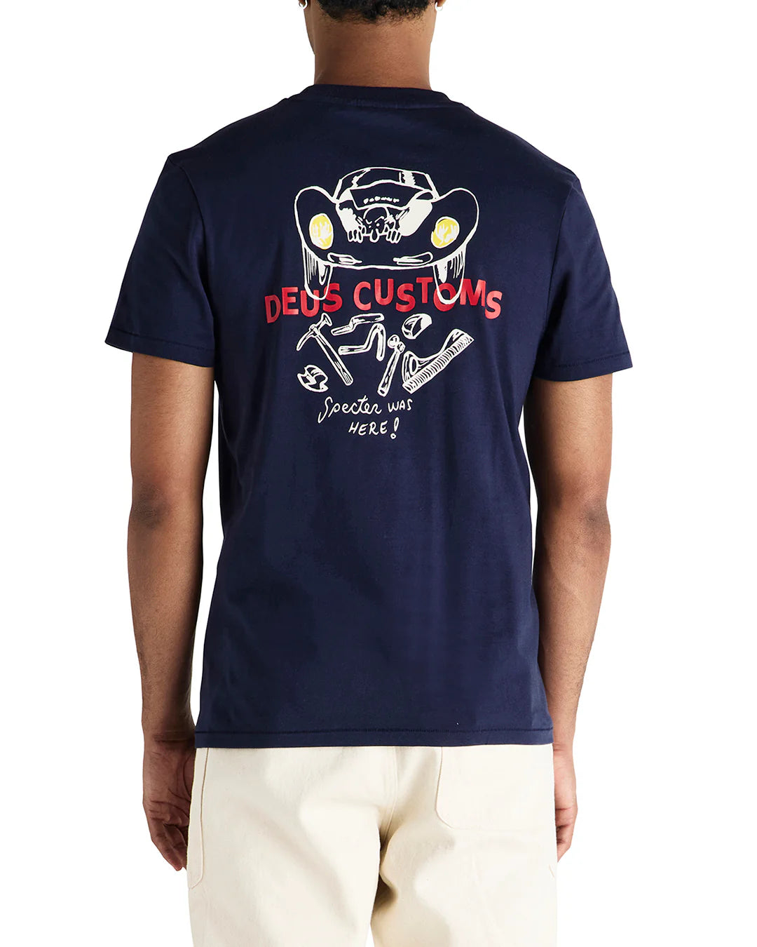 DEUS EX MACHINA SPECTER WORKSHOP TEE - AZURE NAVY