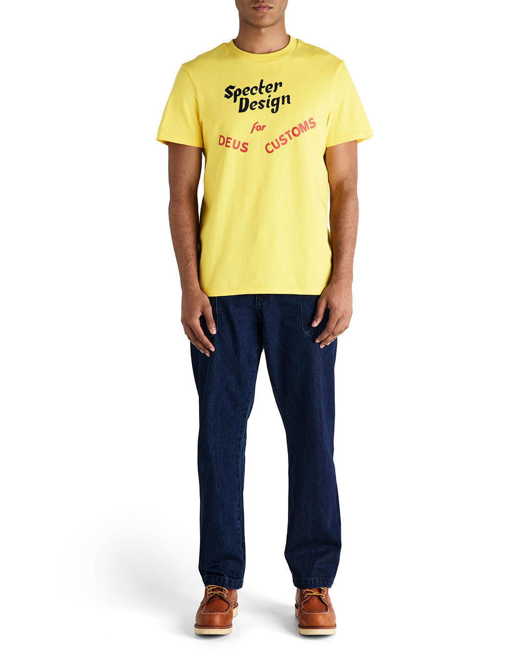 DEUS EX MACHINA SPECTER SPORT CAR TEE - CANARY YELLOW