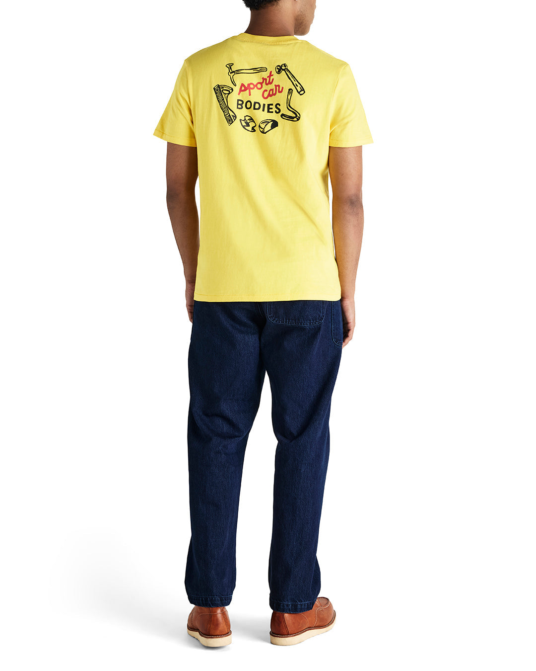DEUS EX MACHINA SPECTER SPORT CAR TEE - CANARY YELLOW