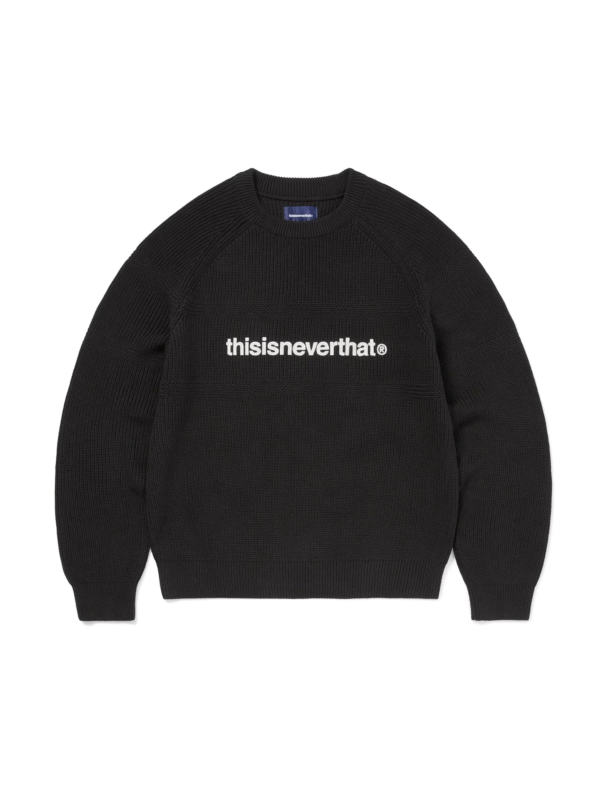 THISISNEVERTHAT - T-LOGO KNIT SWEATER - BLACK
