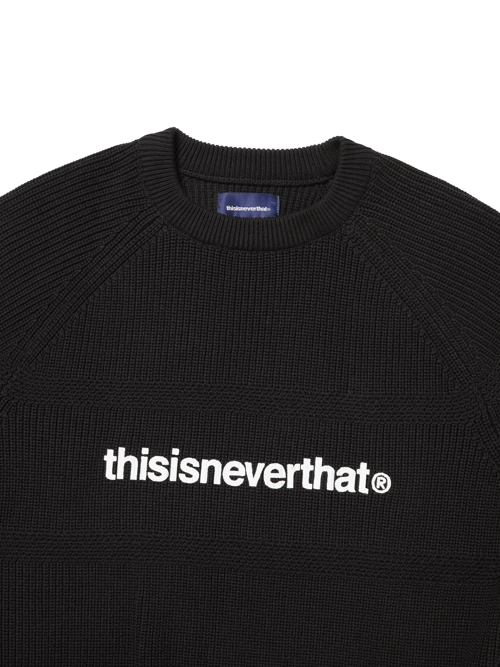 THISISNEVERTHAT - T-LOGO KNIT SWEATER - BLACK