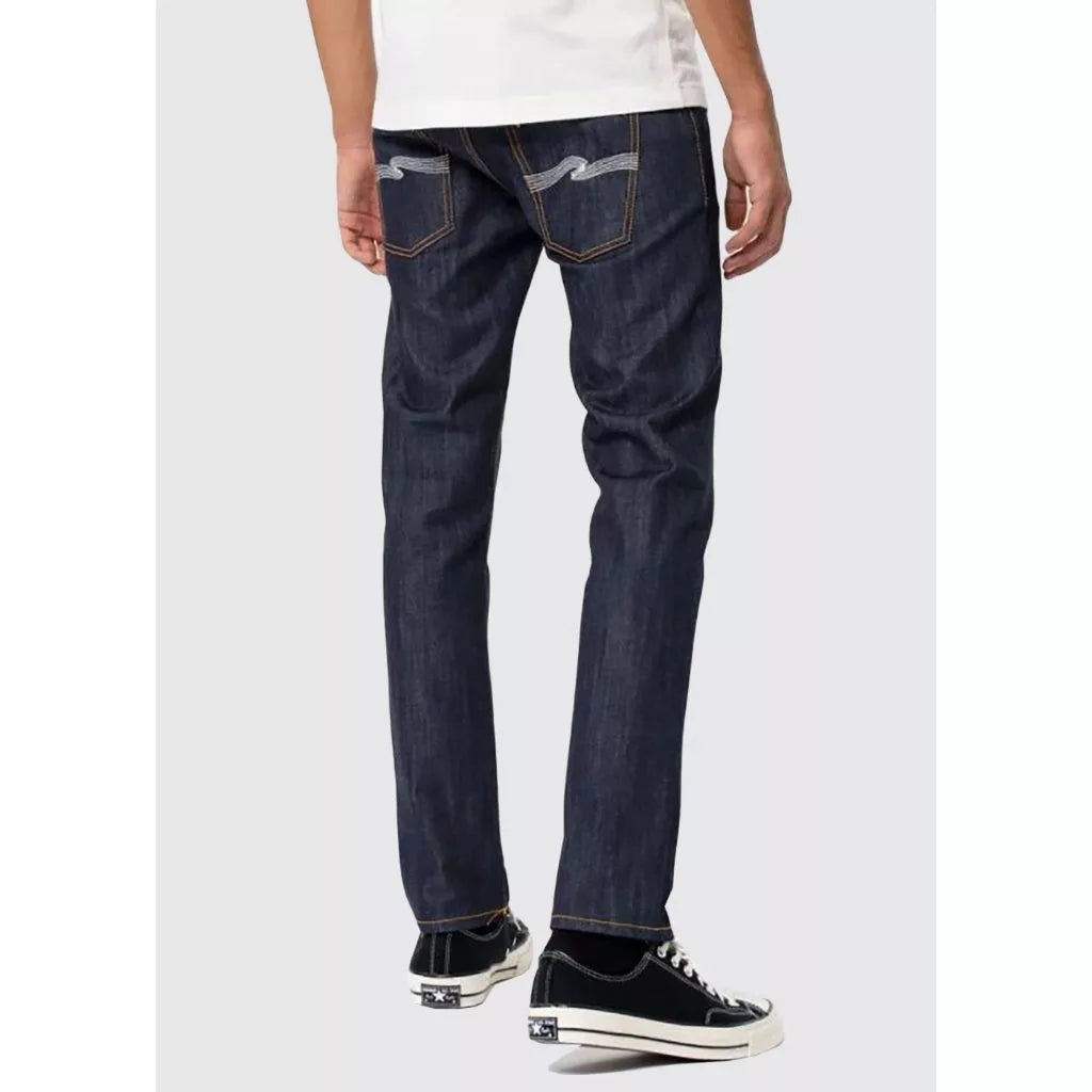 NUDIE JEANS THIN FINN ORG DRY ECRU EMBO