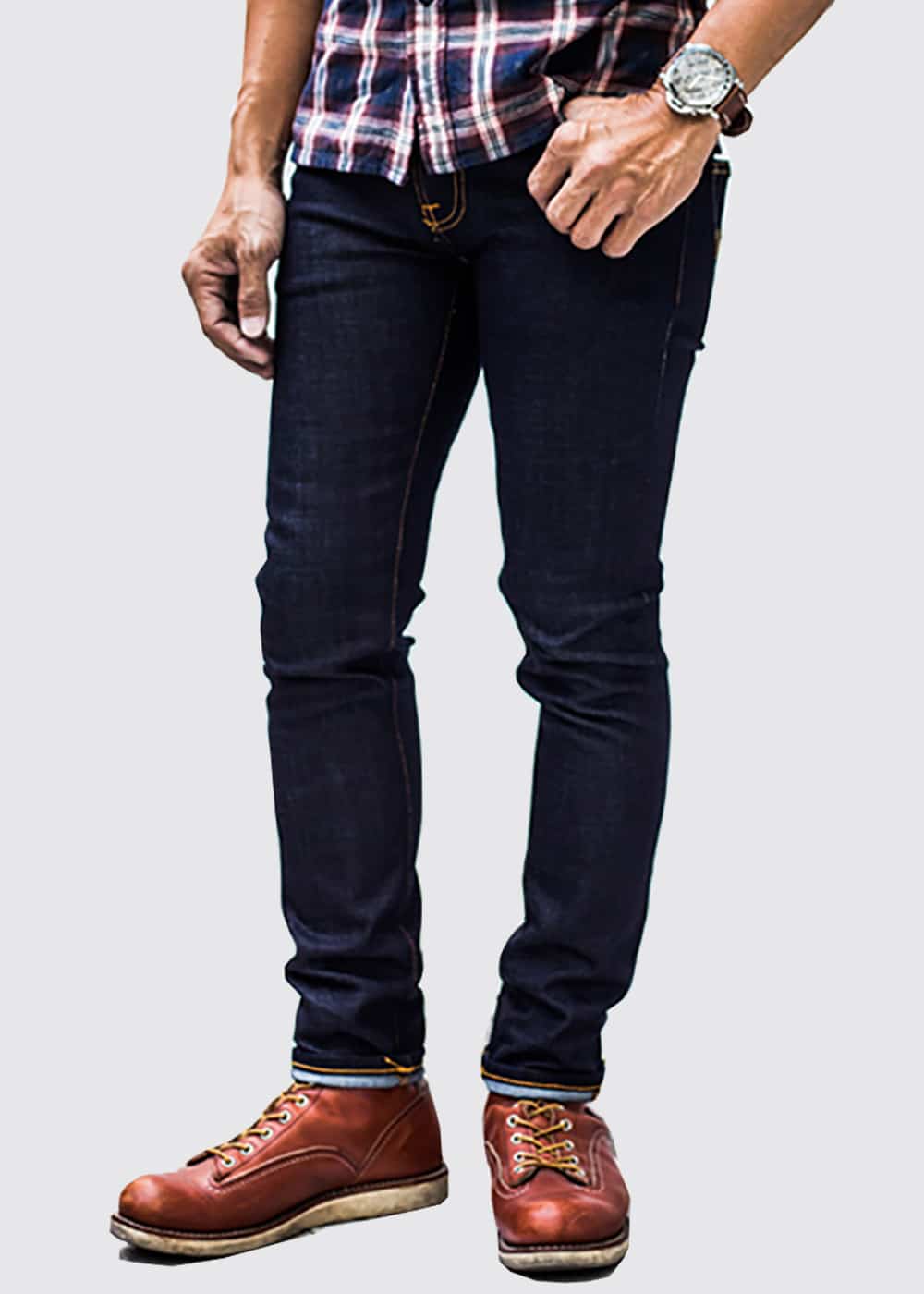 NUDIE JEANS THIN FINN - DRY DARK ORANGE