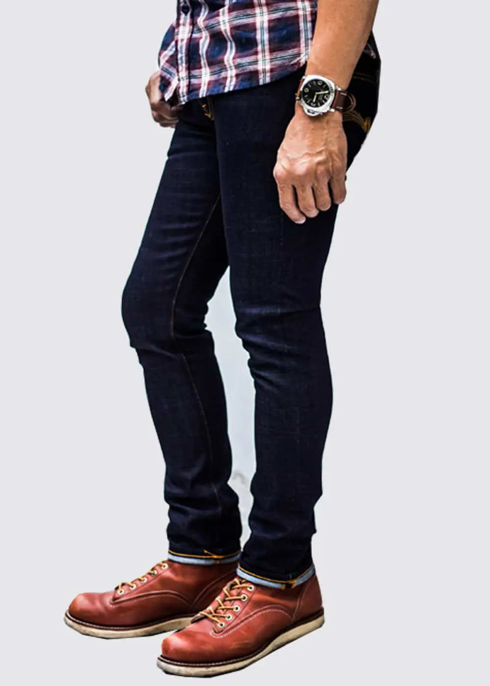 NUDIE JEANS THIN FINN - DRY DARK ORANGE