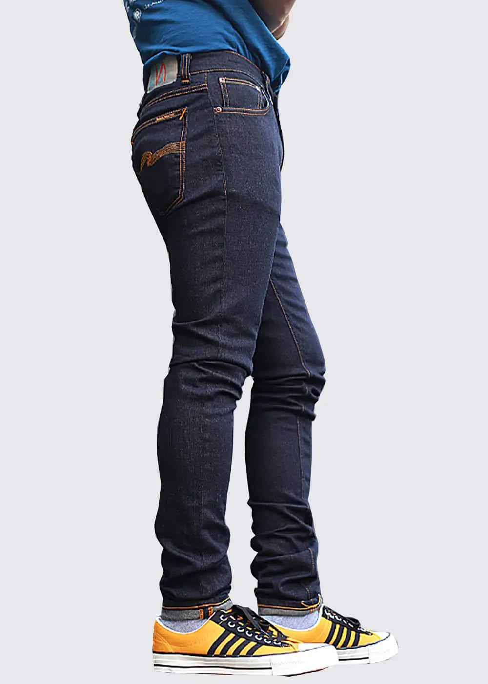 NUDIE JEANS TIGHT TERRY - RINSE RUST ORANGE