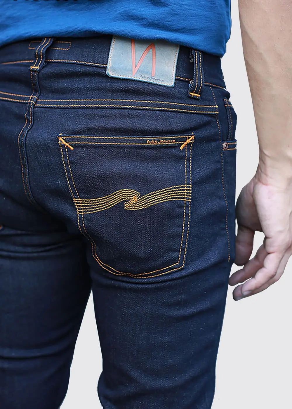 NUDIE JEANS TIGHT TERRY - RINSE RUST ORANGE