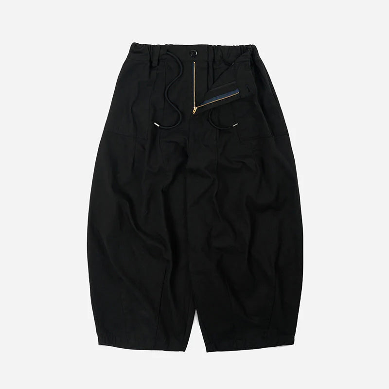 FRIZM WORKS TWILL BALLOON PANTS - BLACK