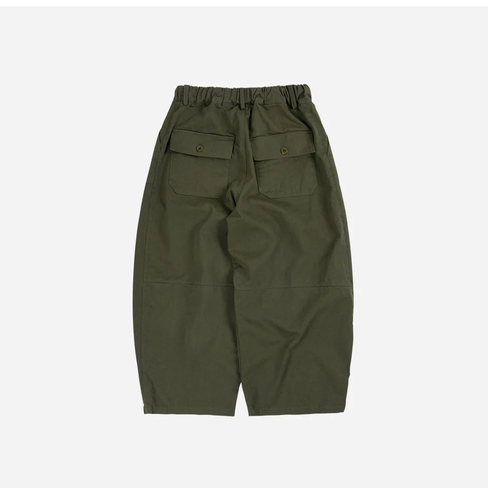 FRIZM WORKS TWILL BALLOON PANTS - OLIVE