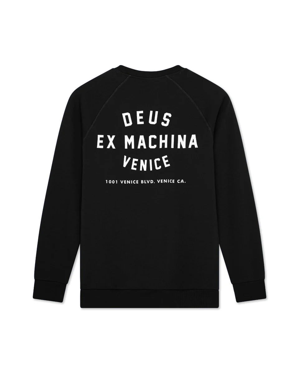 Deus Ex Machina Venice Address Crew — Black — view 2