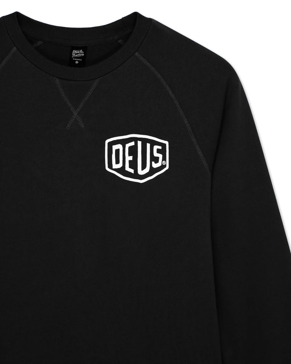 Deus Ex Machina Venice Address Crew — Black — view 3