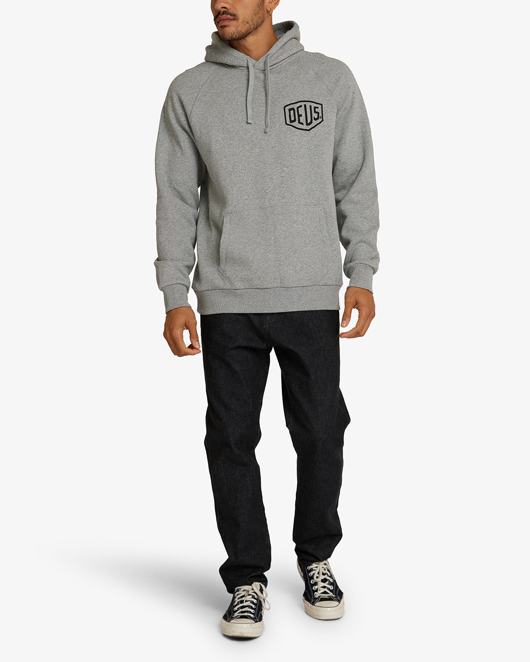 DEUS EX MACHINA VENICE ADDRESS HOODIE - GREY MARLE