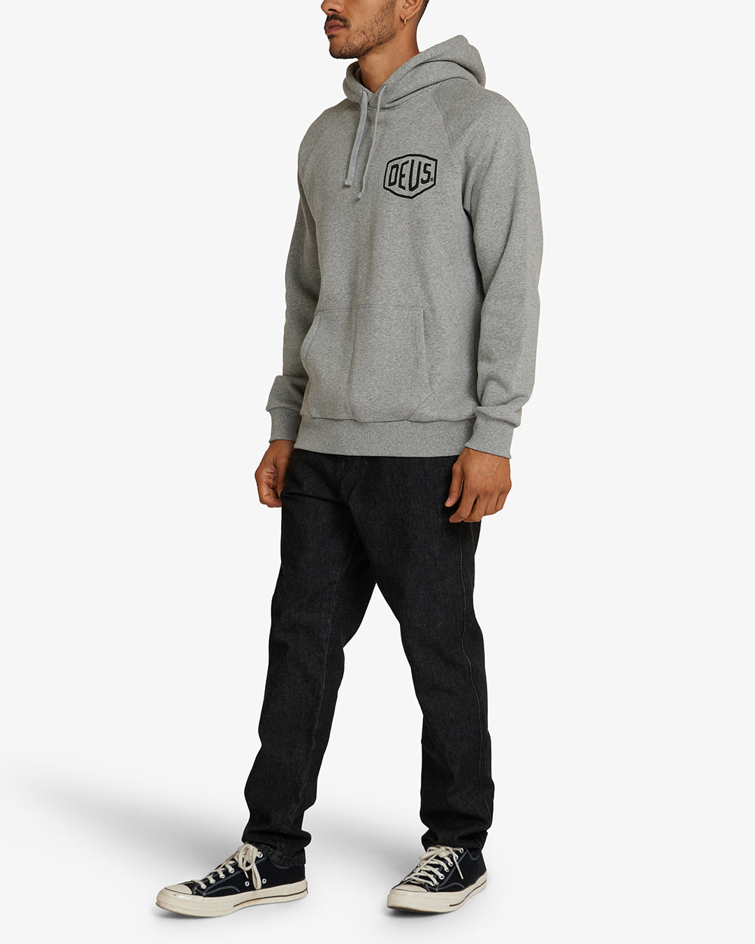 DEUS EX MACHINA VENICE ADDRESS HOODIE - GREY MARLE