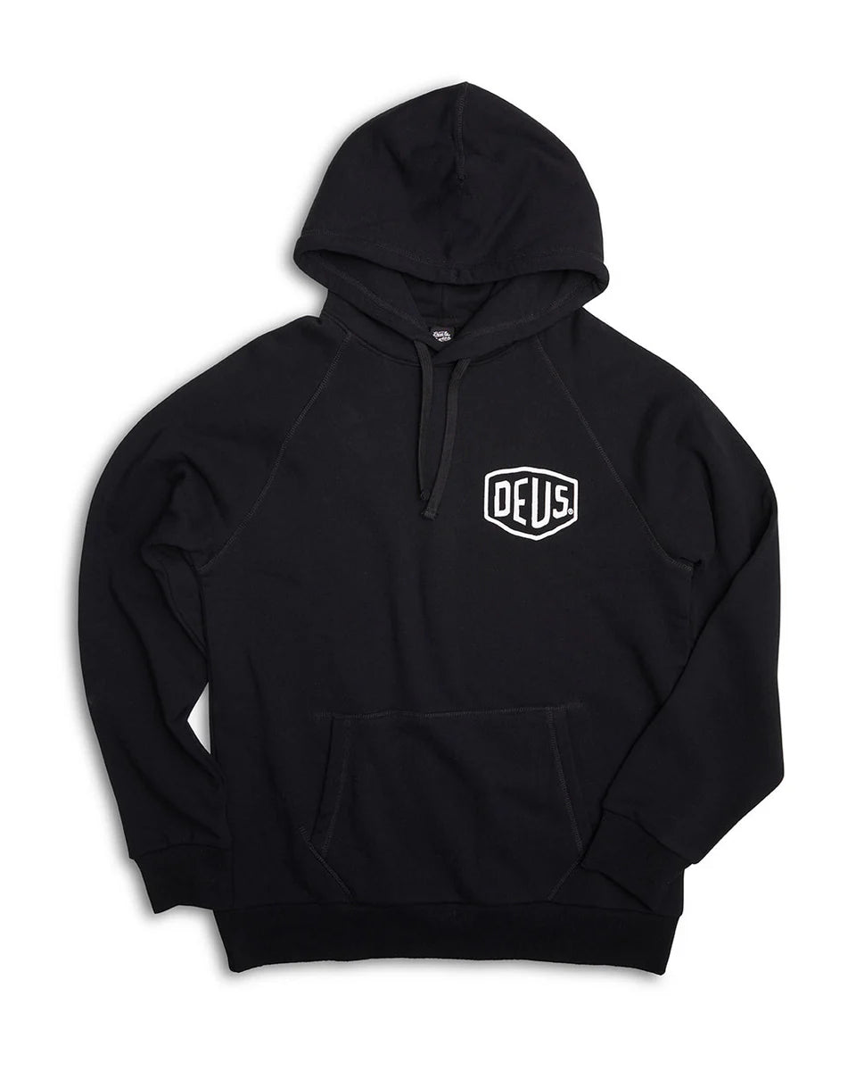 Deus Ex Machina Tokyo Address Hoodie — Black — front view