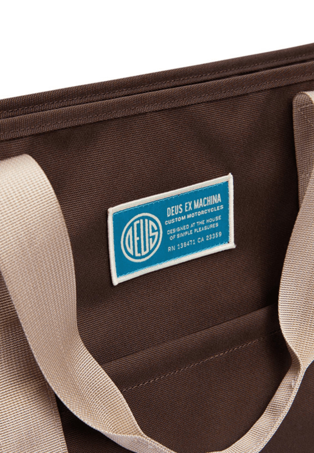 DEUS EX MACHINA UTILITY TOTE BAG - CHOC BROWN