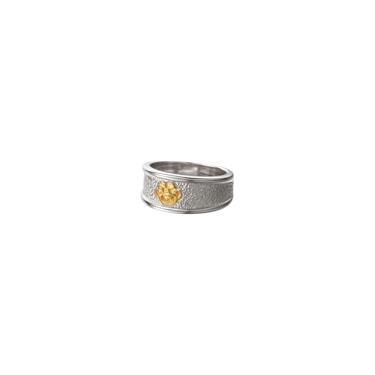 SAAD POPPY MOTIF SILVER 925 K24 (24K) GOLD PLATED RING/FINGER RING - No Color