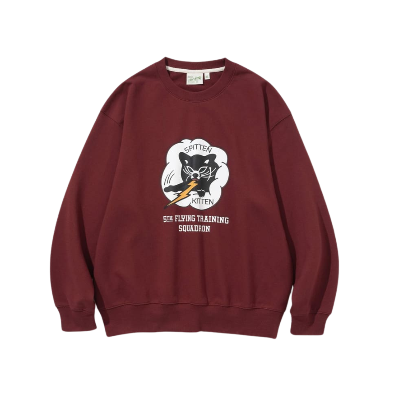 UNIFORM BRIDGE SPITTEN KITTEN SWEATSHIRTS - BURGUNDY