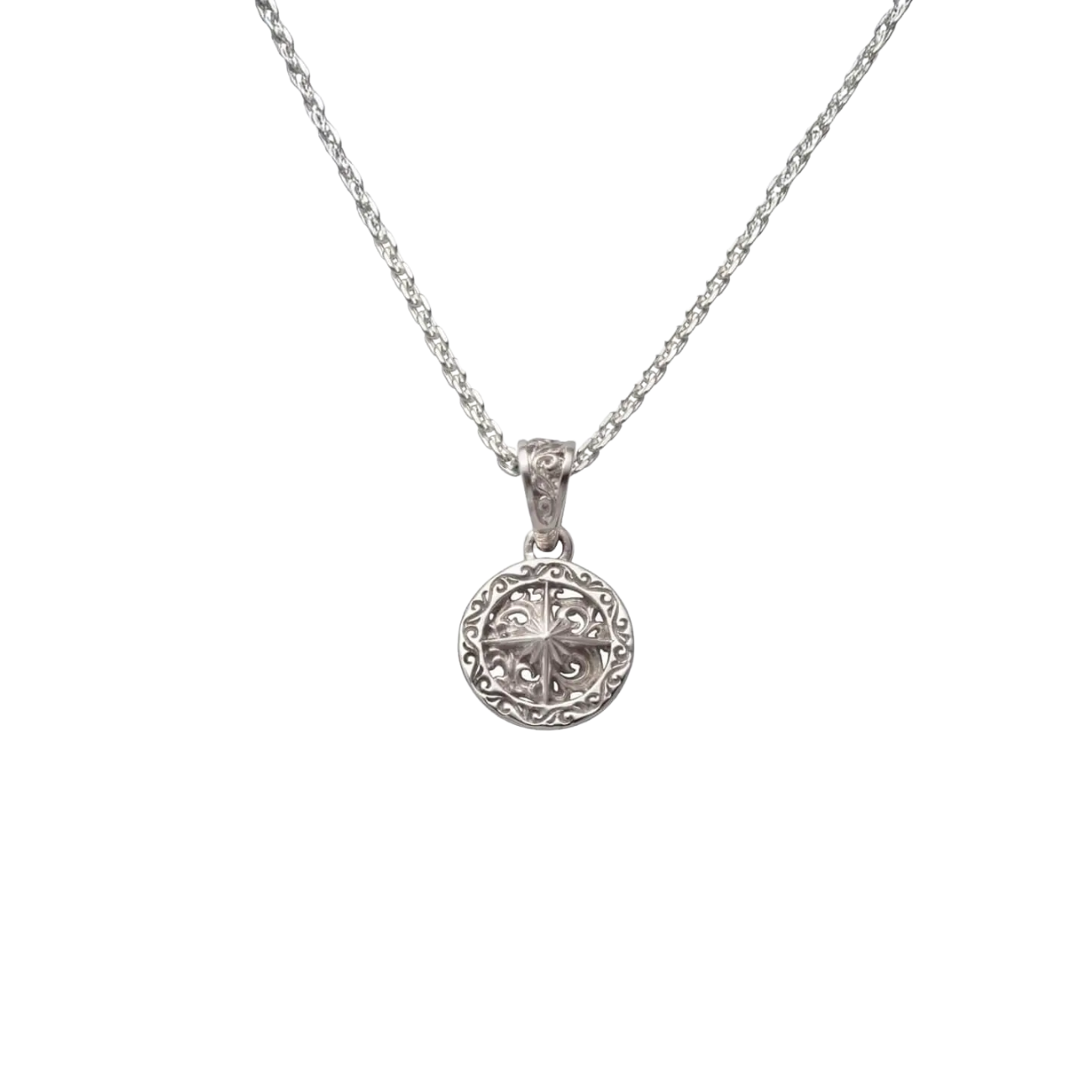 SAAD ROUND TYPE SUN SYMBOL SILVER 925 PENDANT TOP - No Color