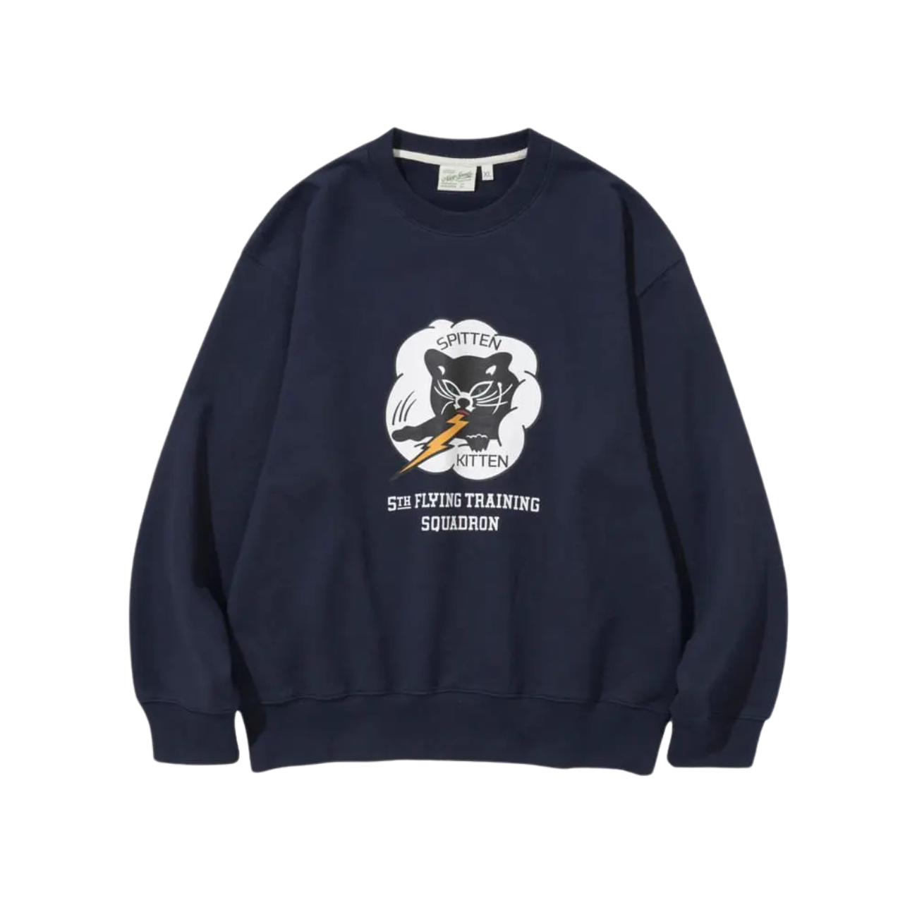 UNIFORM BRIDGE SPITTEN KITTEN SWEATSHIRTS - NAVY