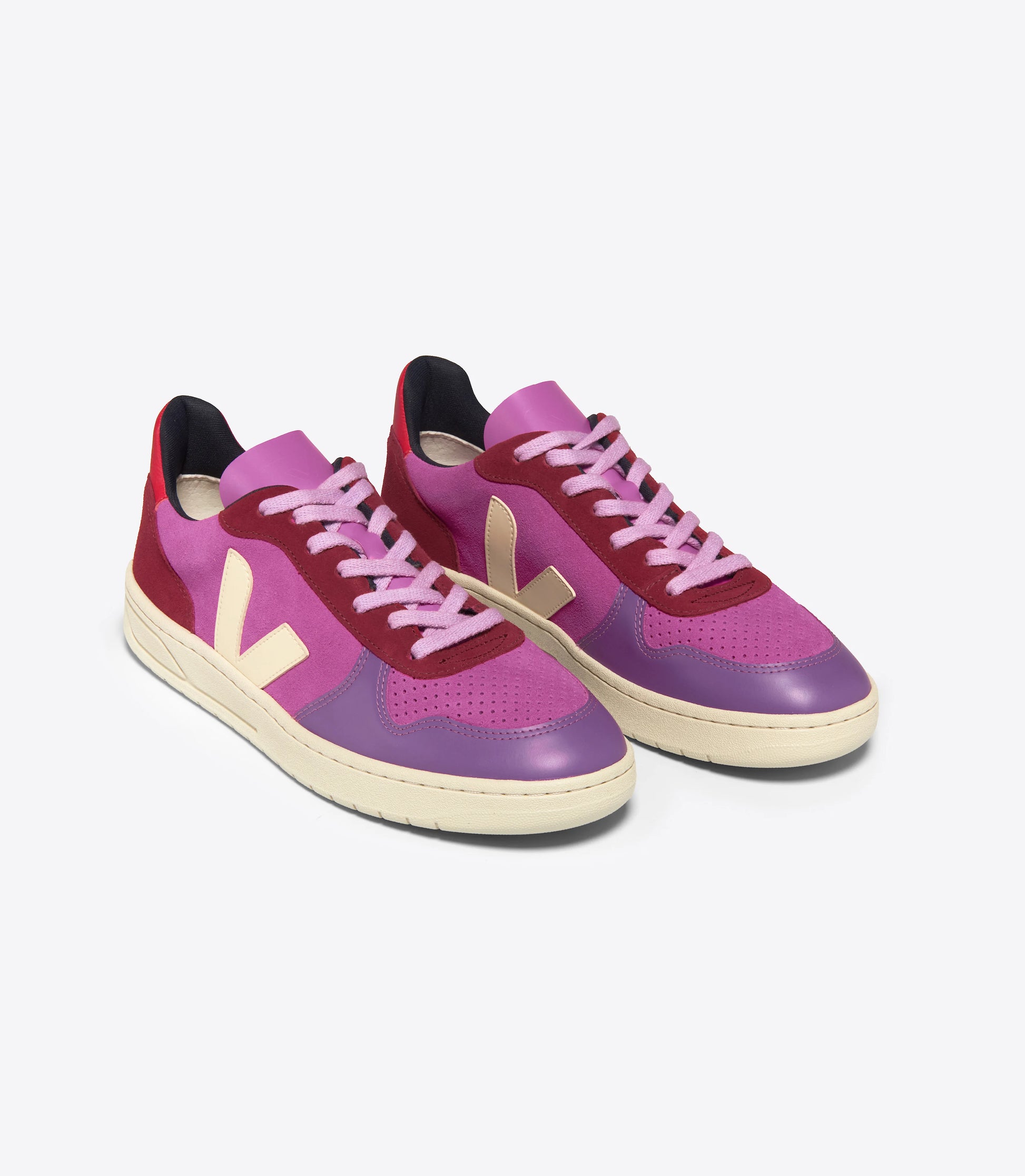 VEJA V-10 SUEDE MULTICO ULTRAVIOLET CALCAIRE