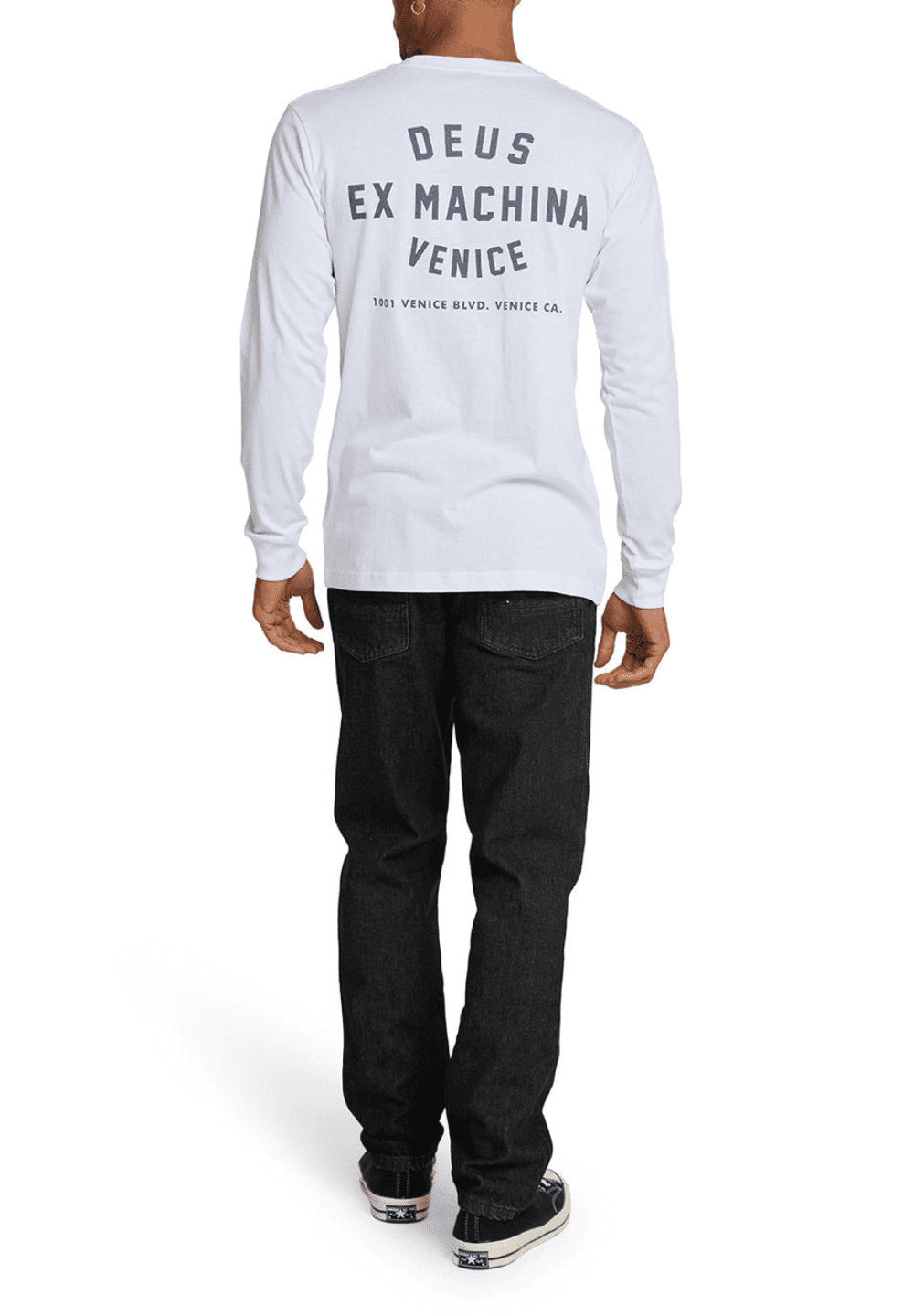 Deus Ex Machina Venice LS T-Shirt — White — view 3