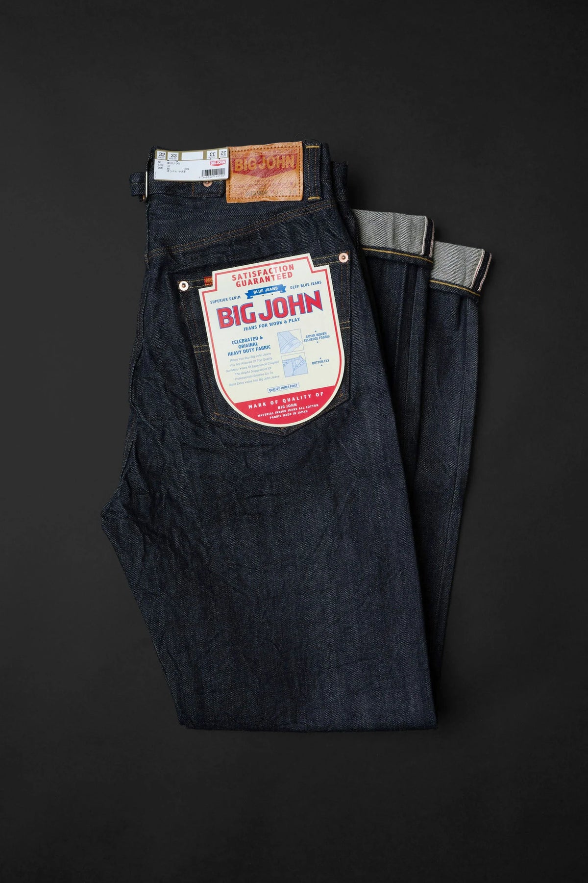 BIG JOHN M103J (001) BUCKAROO RELAX FIT - INDIGO/ONE WASH