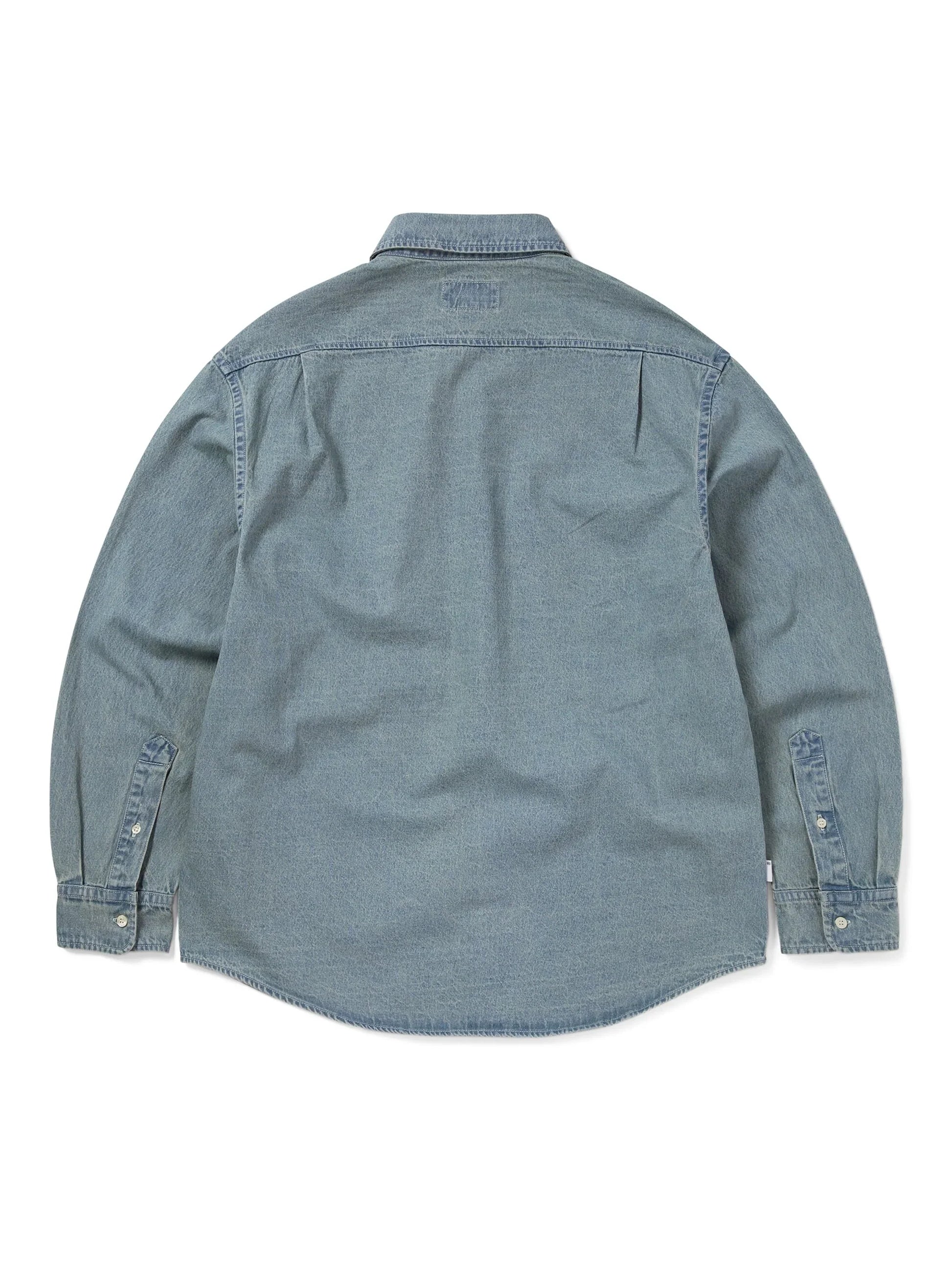 THISISNEVERTHAT - WASHED DENIM SHIRT - WASHED BLUE