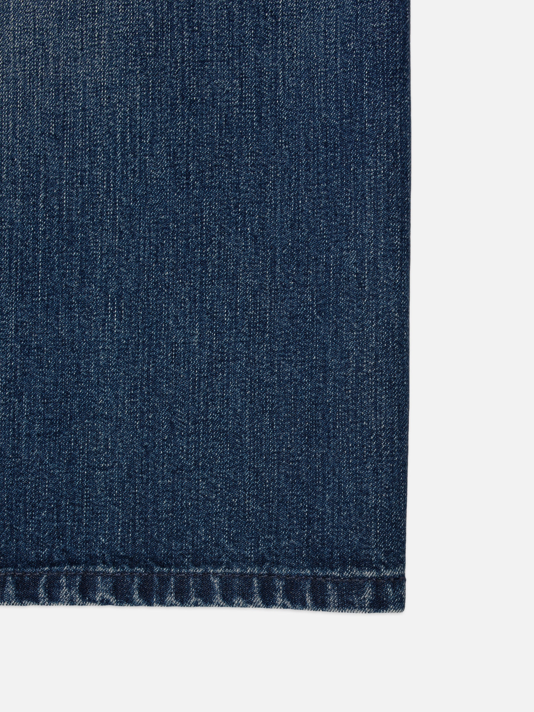 NUDIE JEANS ZEB DENIM SHORTS BLUE PAINTER - MID BLUE