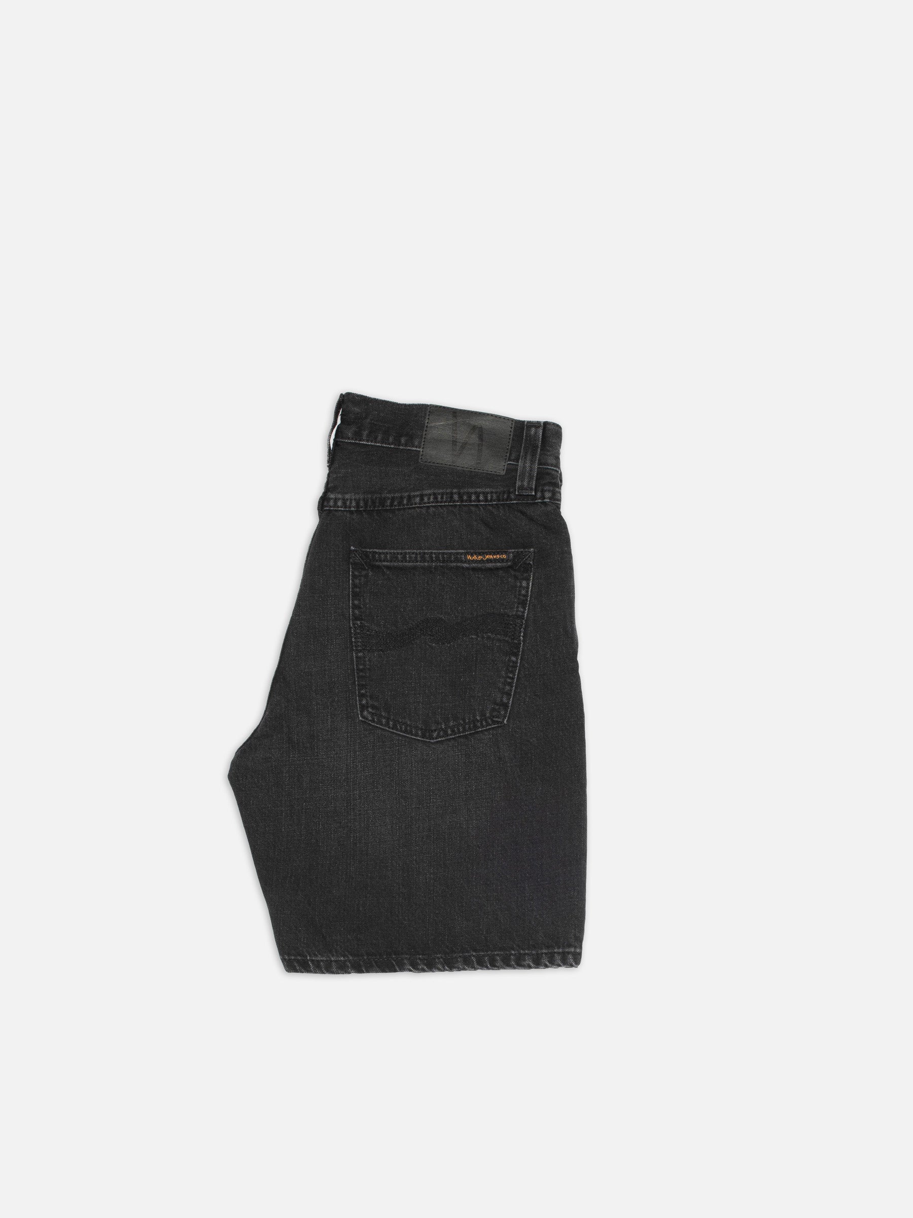 NUDIE JEANS ZEB DENIM SHORTS NIGHT DUNE - BLACK