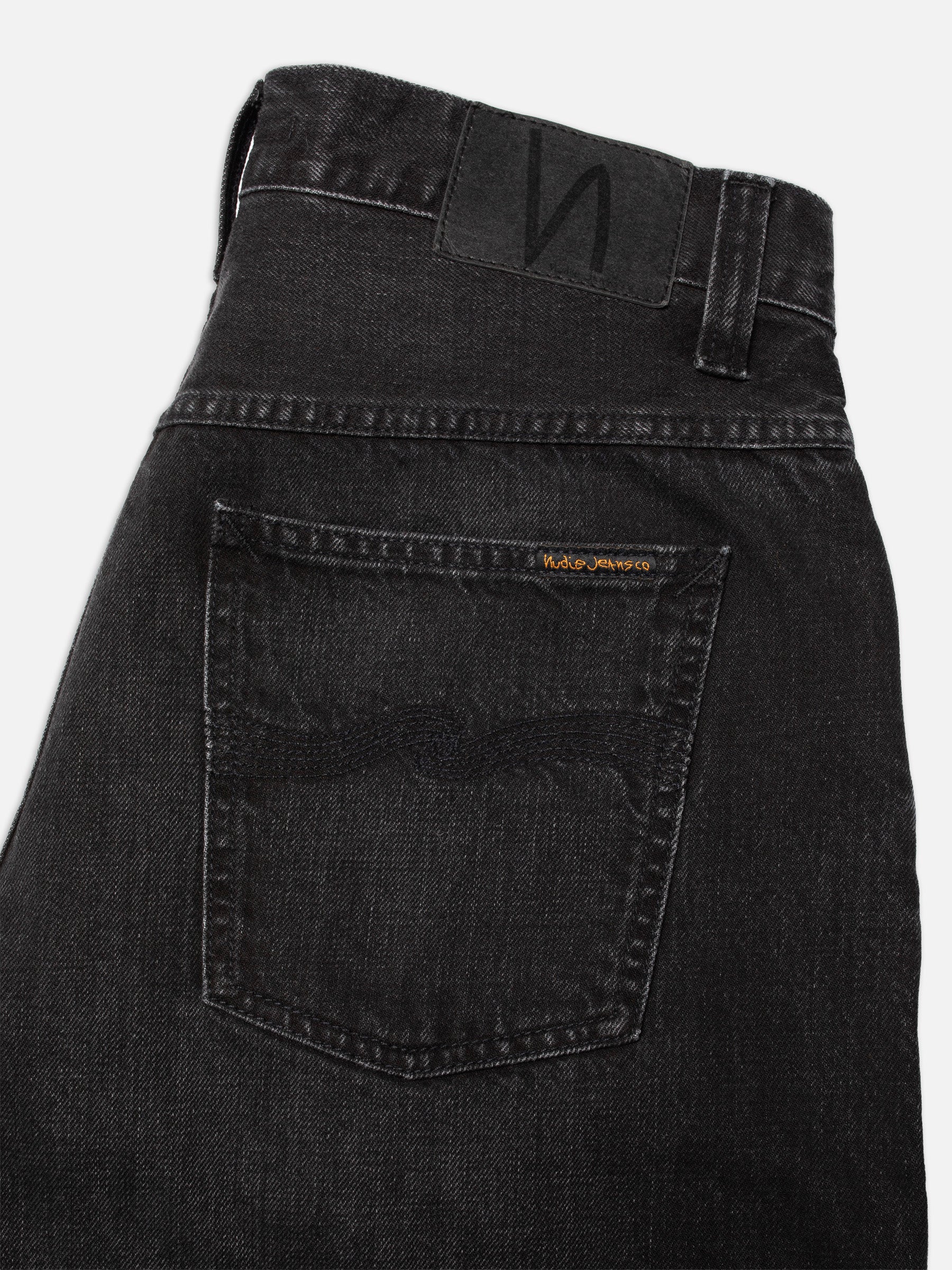 NUDIE JEANS ZEB DENIM SHORTS NIGHT DUNE - BLACK