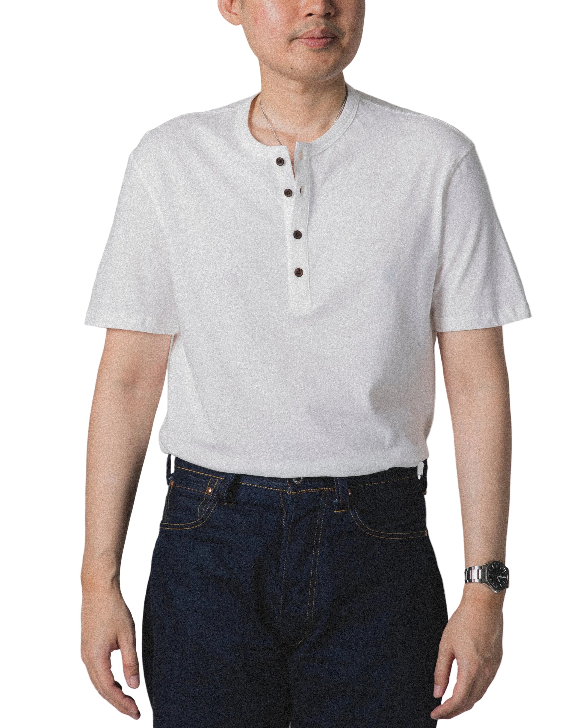 TELLURIDE RANCHERO HENLEY T-SHIRT - EGGSHELL