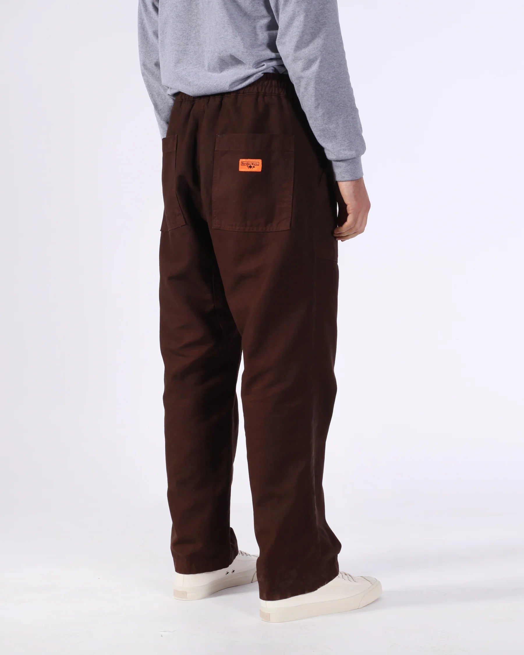 Service Works Canvas Chef Pant — Brown — front view