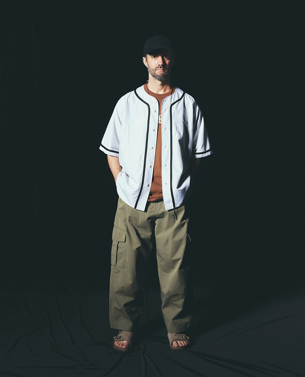 UNIFORM BRIDGE UBC BASEBALL SHIRT - BEIGE