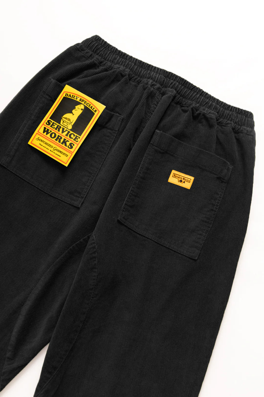 SERVICE WORKS CORDUROY CHEF PANT - BLACK