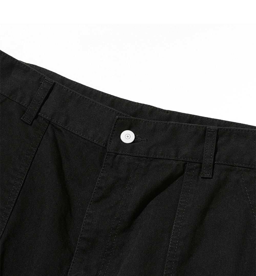 UNIFORM BRIDGE COTTON FATIGUE PANTS WIDE FIT BLACK - BLACK