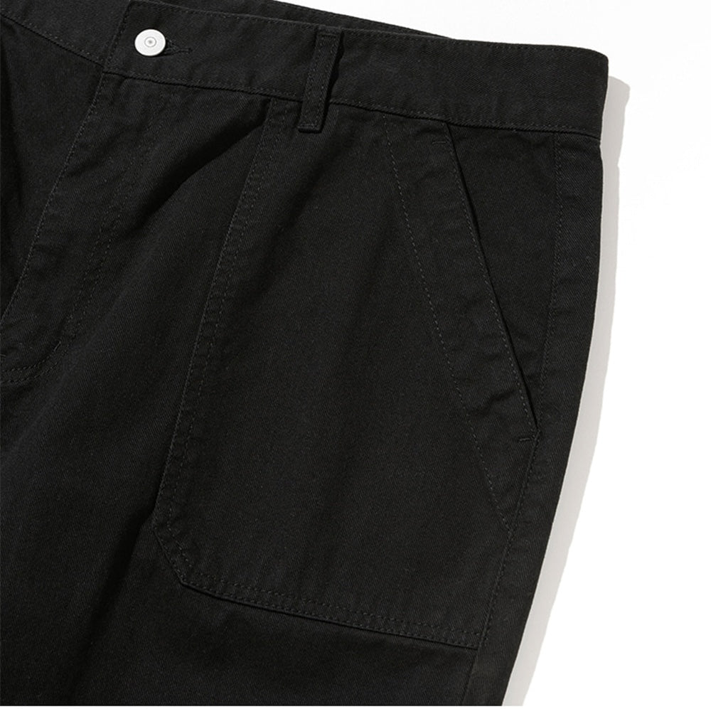 UNIFORM BRIDGE COTTON FATIGUE PANTS WIDE FIT BLACK - BLACK
