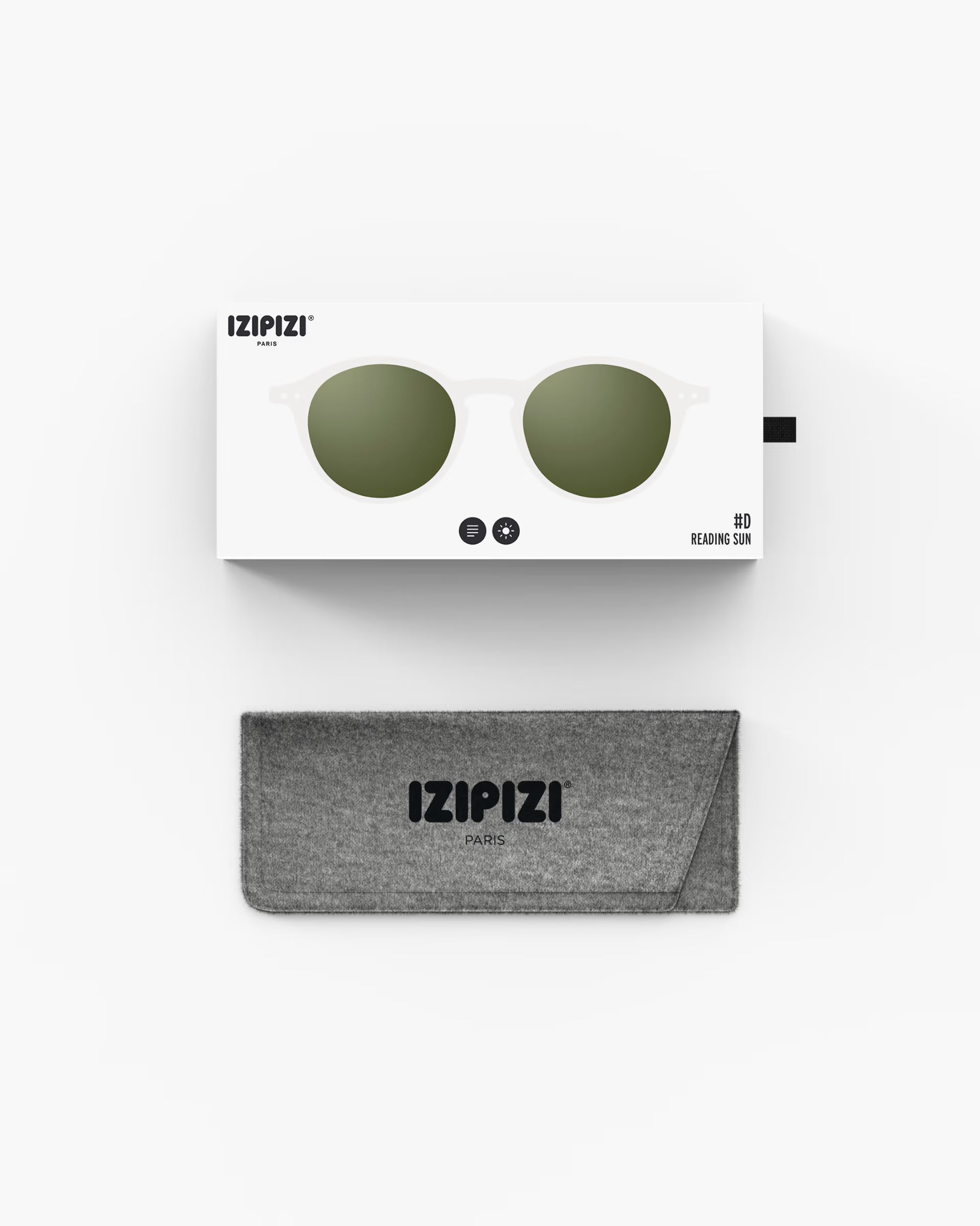 IZIPIZI READING SUN D CRYSTAL GREEN LENSES +1 - CRYSTAL