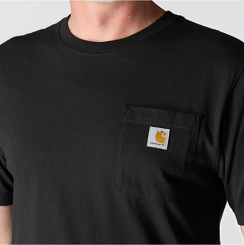 CARHARTT LOOSE FIT HEAVYWEIGHT SHORT-SLEEVE POCKET TEE - BLACK