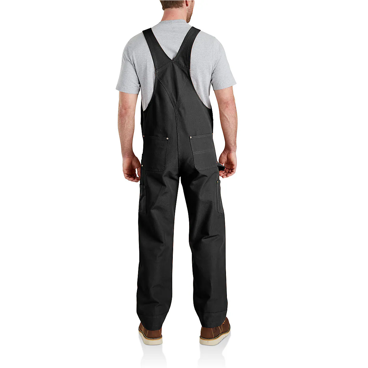 Carhartt Relaxed Fit Duck Bib Overall — Black — view 2