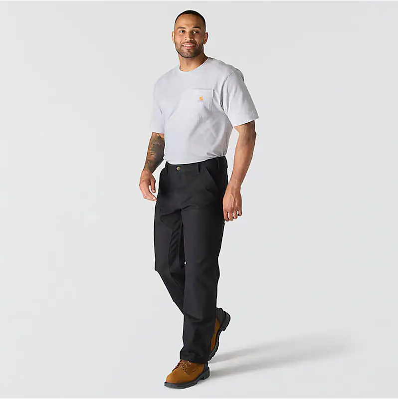 CARHARTT RUGGED FLEX RLX-FT DUCK UTILITY DOUBLE-KNEE WORK PANT - BLACK