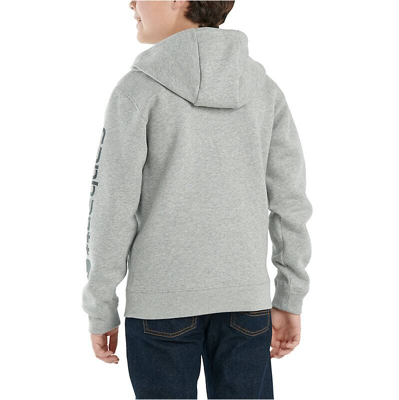 Carhartt Boys Long-Sleeve Graphic Sweatshirt — Heather Gray — view 2